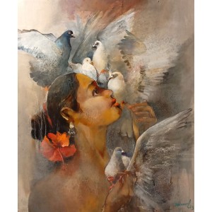 Jamal, 30 X 36, Oil on Canvas, Figurative Painting, AC-JML-008